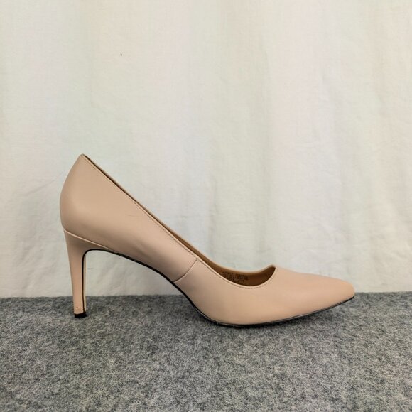 Calvin Klein Kristy Nude Heels | Size 8.5 | Pointed Toe Pumps | 3.25" Heel - Picture 6 of 10